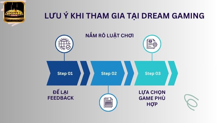 Khi tham gia tại Dream Gaming anh em cần lưu ý đến một số vấn đề