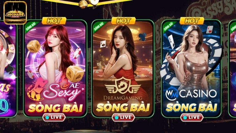 Live Casino tại Xocdia88 có đa dạng các trò hay cho phép anh em thỏa sức trải nghiệm