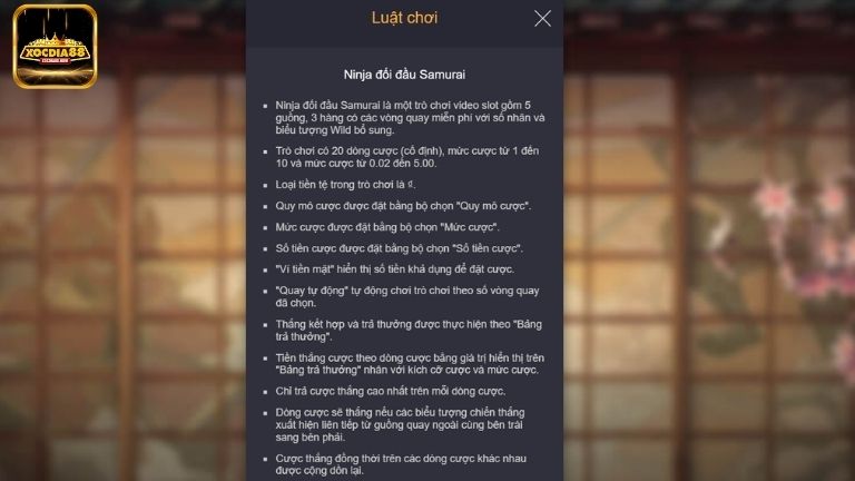 Luật chơi, bảng trả thưởng trong game đảm bảo rõ ràng giúp anh em dễ nắm bắt