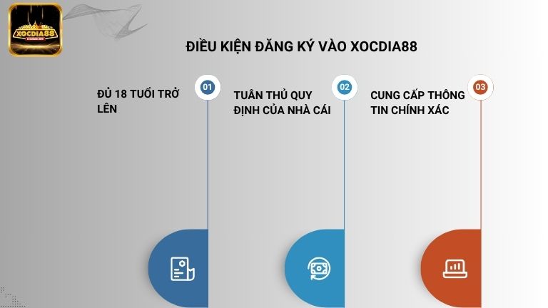 Muốn đăng ký vào Xocdia88 anh em cần đáp ứng một số điều kiện quan trọng