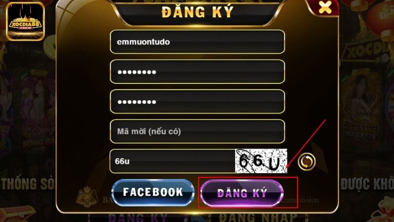 Nhấn vào mục đăng ký để hoàn tất và truy cập vào hệ thống