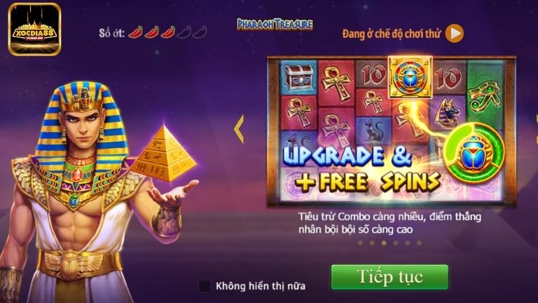 Pharaoh Treasure thuộc thể loại game nổ hũ siêu hấp dẫn dành cho mọi cược thủ