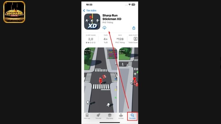 Tìm app và tiến hành tải